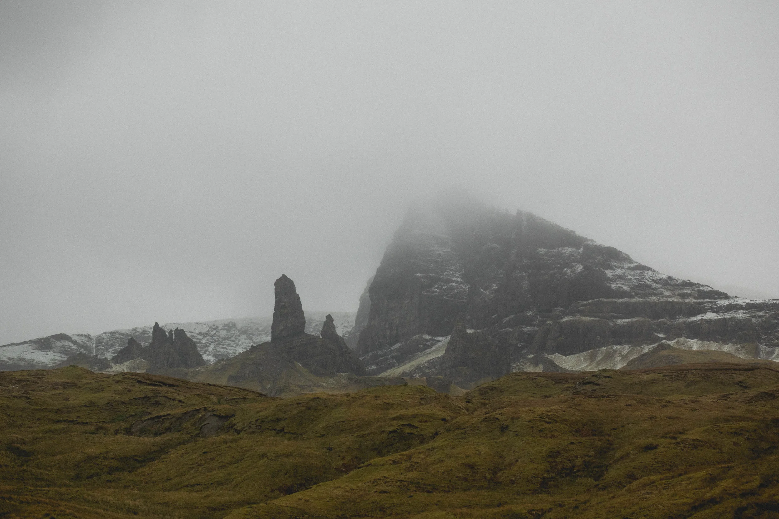 driving past old man of storr.