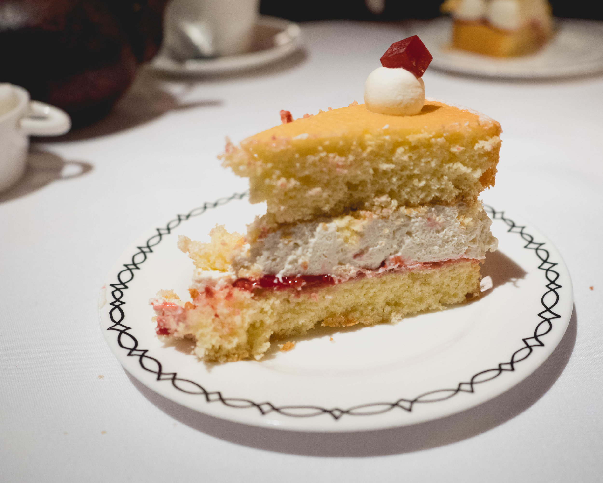 traditional victoria sponge cake .
