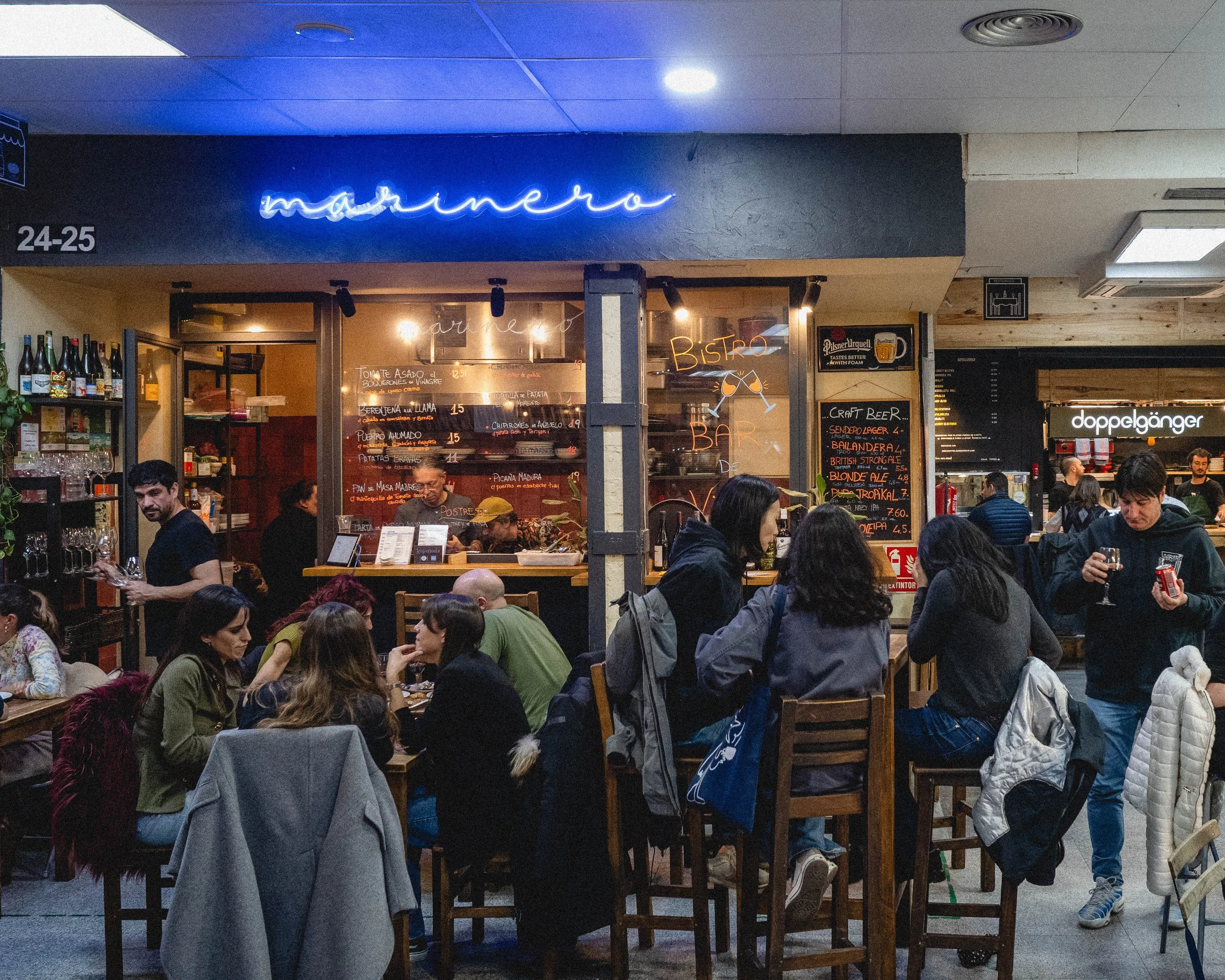 eating and drinking in madrid, spain.