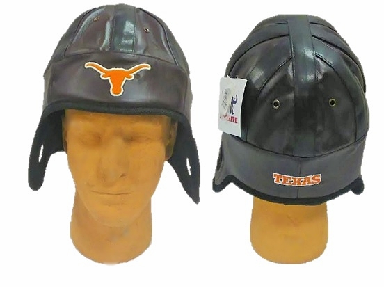 LONGHORNS: bROWN LEATHER LIKE BOMBER HAT LIMITED QUANTITIES AVAILABLE