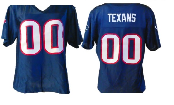 TEXANS: WOMAN'S jERSEY WITH LOGO ON BOTH SLEEVES LIMITED QUANTITIES AVAILABLE 