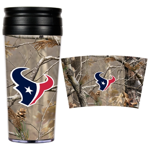 TEXANS: ACRYLIC CAMO TRAVEL TUMBLER 16 OZ LIMITED QUANTITIES AVAILABLE 
