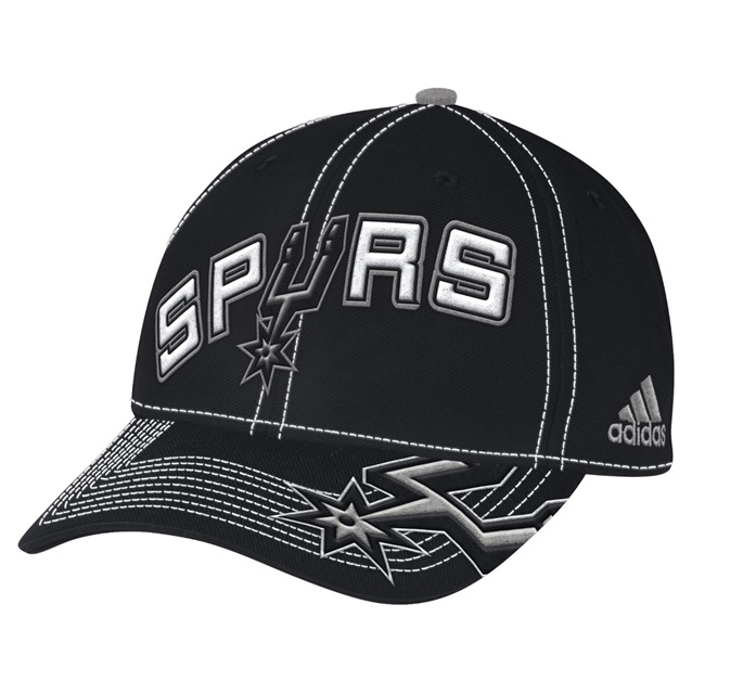 SPURS: CAP- BLK W/SPURS & LOGO AS U ON HAT & LOGO ON BRIM- SNAPBACK- STYLE VL73Z- ONE SIZE FITS MOST