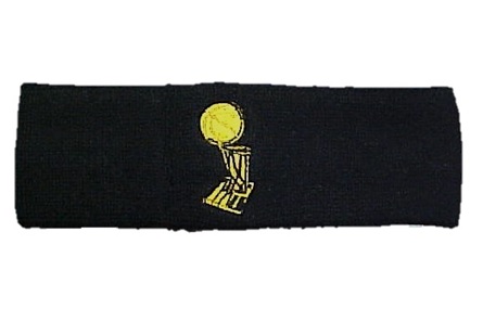SPURS: HEADBAND- BLK W/CHAMPIONSHIP TROPHY- ADIDAS- IN PaCKage