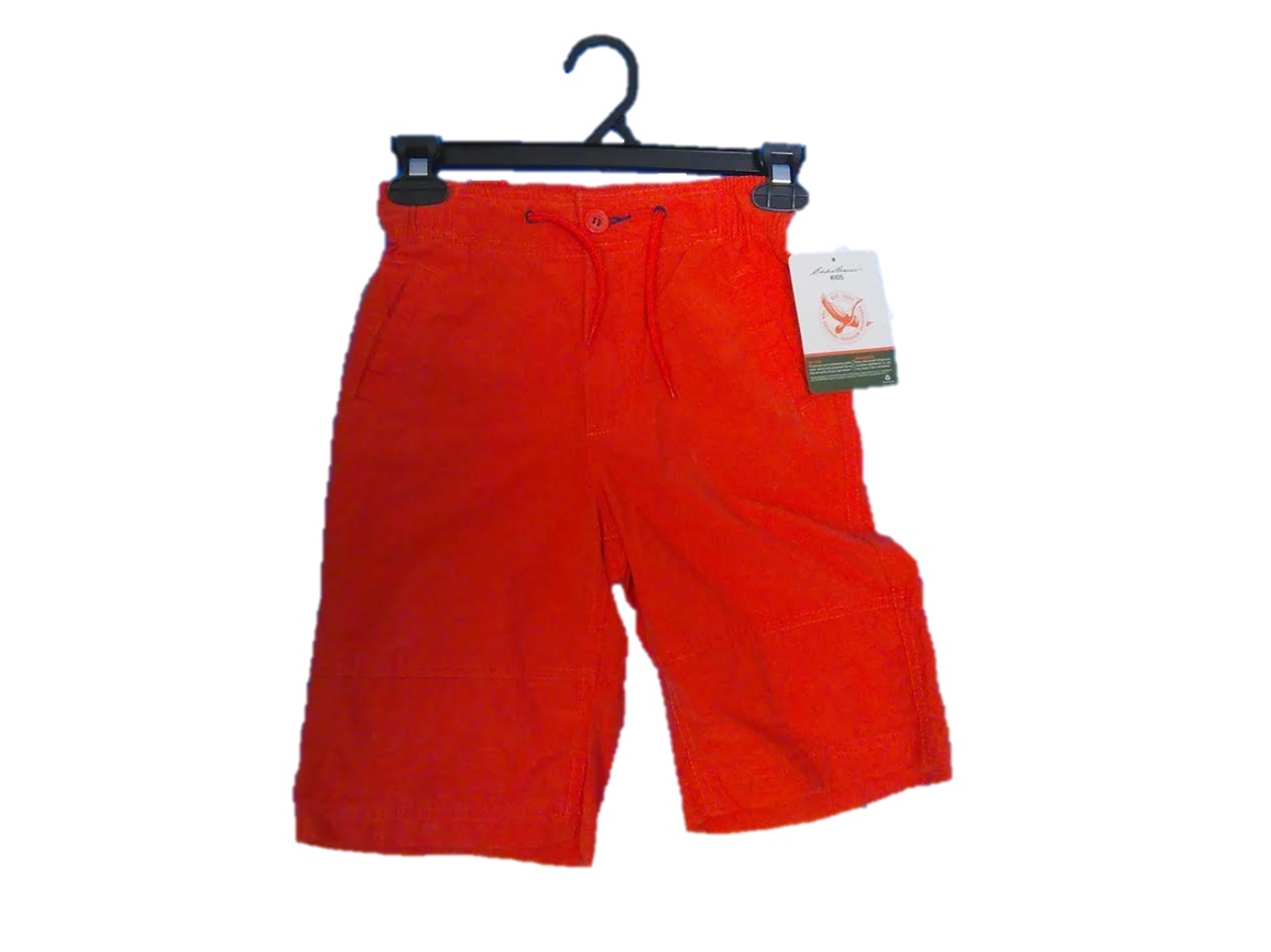 BOYS WALKING SHORTS: EDDIE BAUER: SIZES S-XL COLOR: AUTUMN LEAF (ORANGE)
