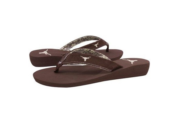 longhorns: ladies flip flops sizes: 5/6, 7/8, & 9/10 6 per case