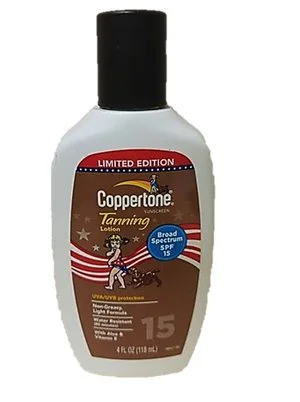 COPPERTONE TANNING SPF 15 LOTION W/ALOE & VIT. E (LIMITED EDITION) 4 OZ