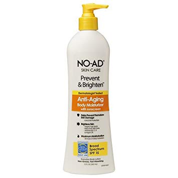 NO-AD SKIN CARE, PREVENT & BRIGHTEN "ANTI-AGING" SPF 15, 12FL OZ.