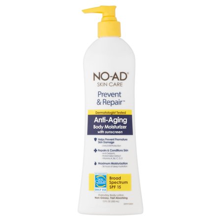 NO-AD SKIN CARE, PREVENT & REPAIR "ANTI-AGING" SPF 15, 12FL OZ.