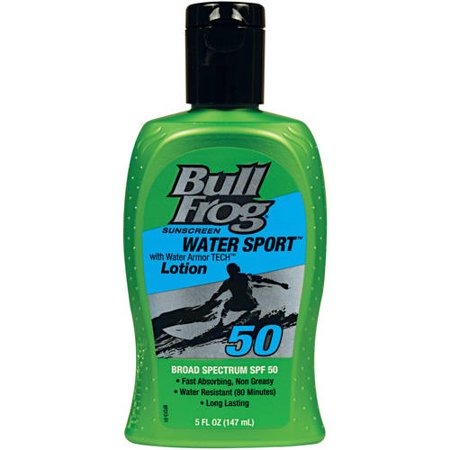 BULL FROG: SUNSCREEN WATER SPORT LOTION SPF 50, 5FL OZ.