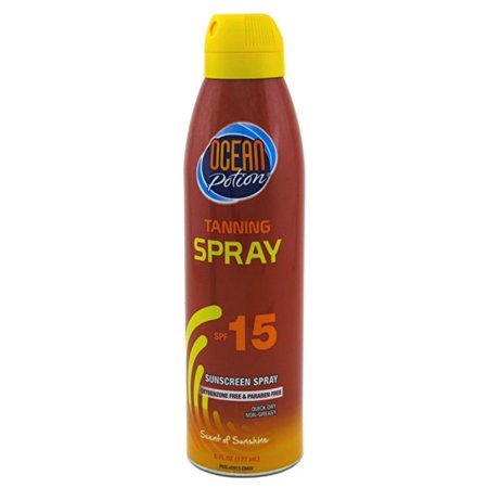 ocean potion tanning spray, spf 15. 6fl oz.