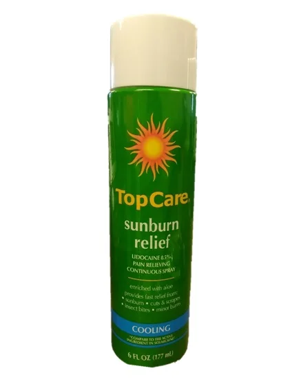 TOP CARE COOLING SUNBURN RELIEF SPRAY 6OZ