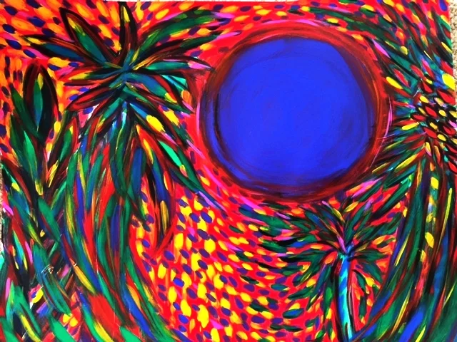  Evening Light in Motion,&nbsp;2015  Acrylic on Paper,&nbsp;11X 15 in 