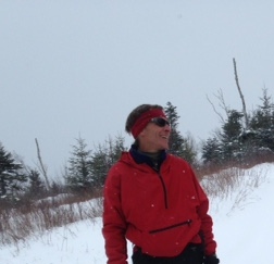 Chris leading a snowshoe hike in the Community Forest.