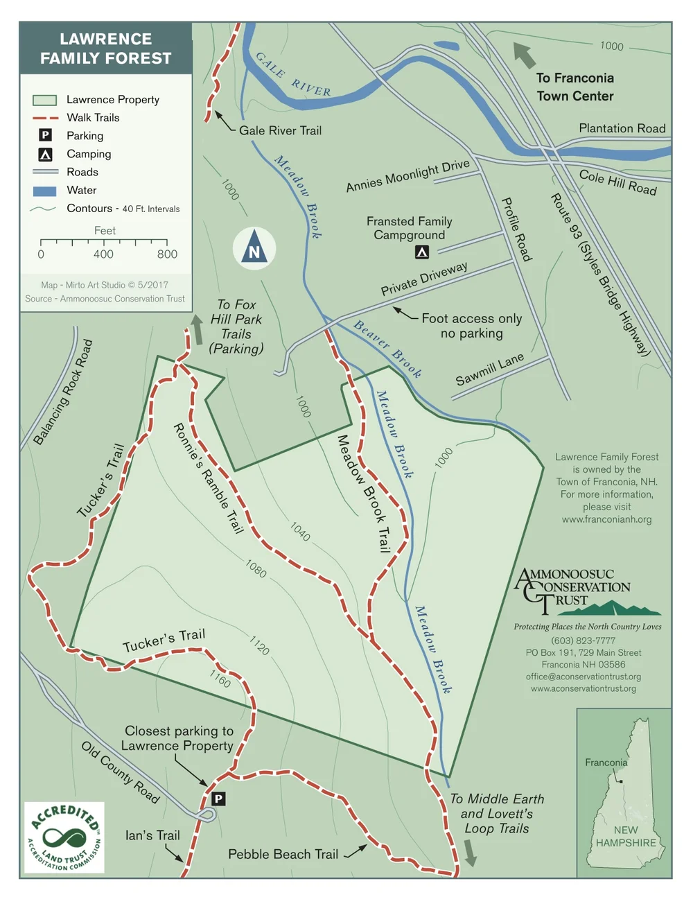 Sugar Hill Nh Map Explore Our Lands — Ammonoosuc Conservation Trust