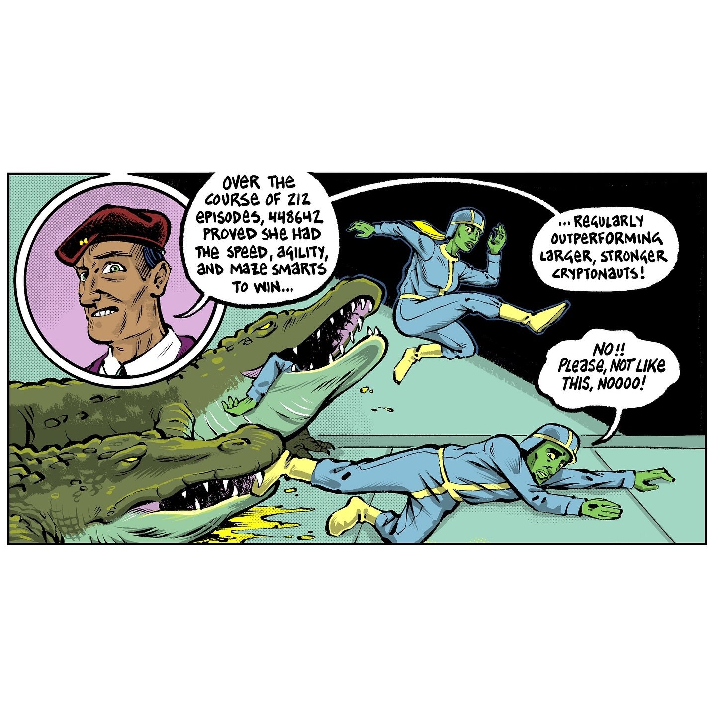 I'm glad the maniacs at @xomikbuk let me make a two-page comic for one of their upcoming projects. It was fun! Here's an excerpted panel.

#makingcomics
#comicsanthology
#mazeamaze