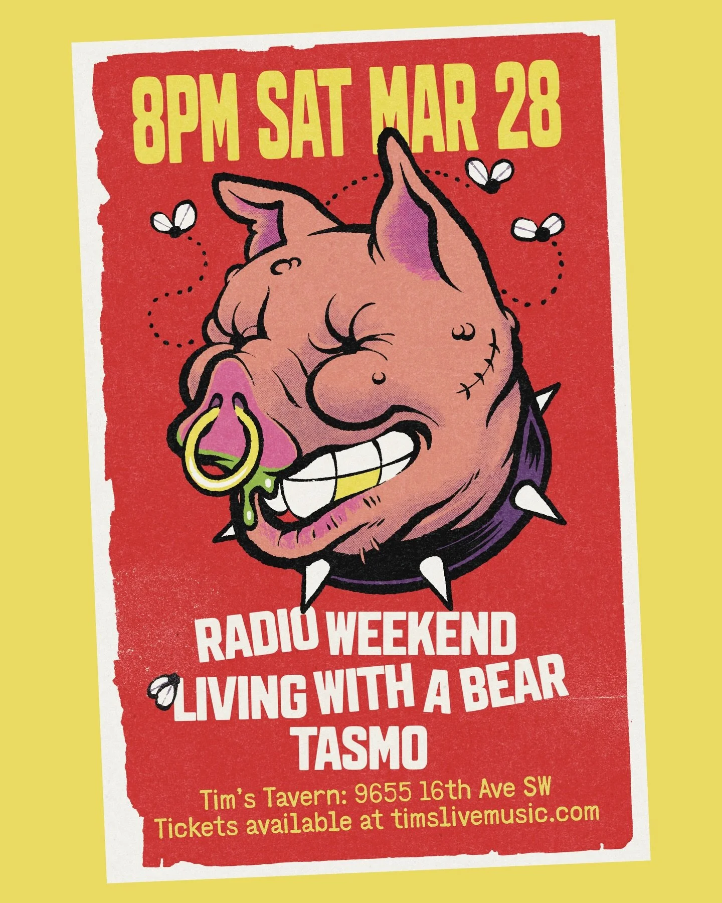 Radio Weekend poster! Get stinky at this show

#rockposter 
#showposter 
#seattlemusic
