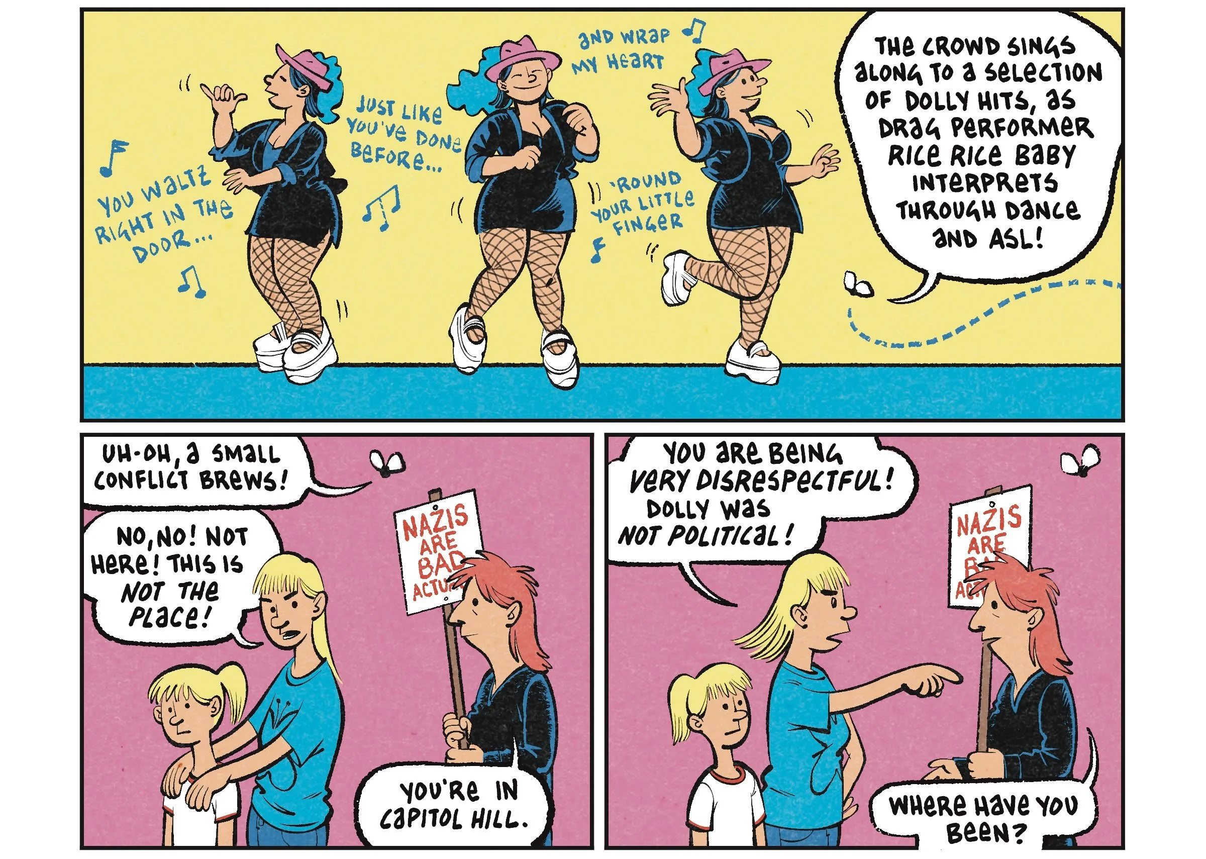 I made another comic about Seattle music for @echothearts

This one&rsquo;s about the Dolly Parton memorial vigil at Cal Anderson Park.

You can read the whole thing at evergreenecho.org/comics (link in bio) 👍🏻