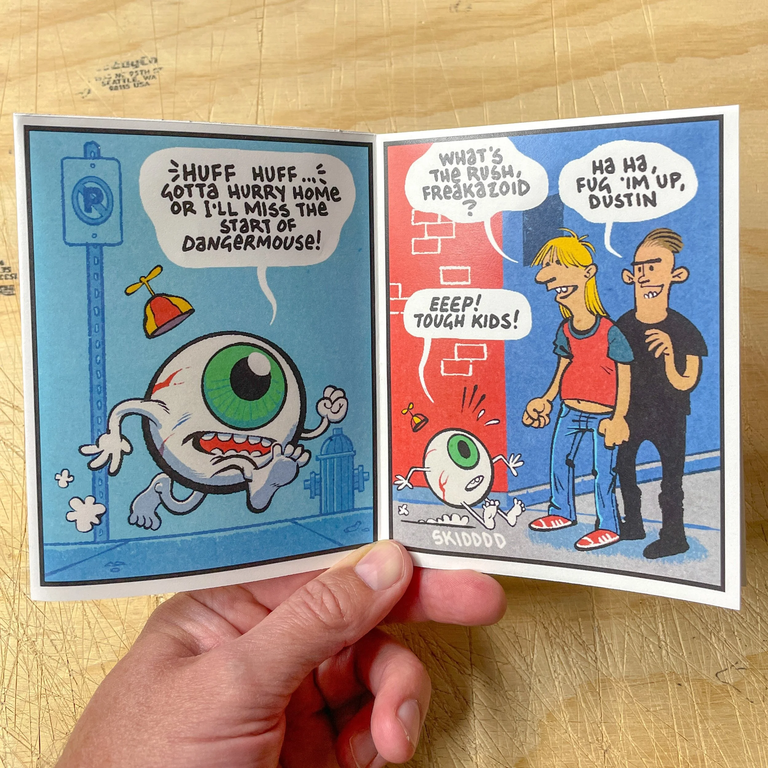 Watch your Post Office boxes: October #TeenyWeenyZineys went out in today's mail.

Reminder that a digest-sized collection of ALL this year's TWZs is now available for pre-order (link in bio)!