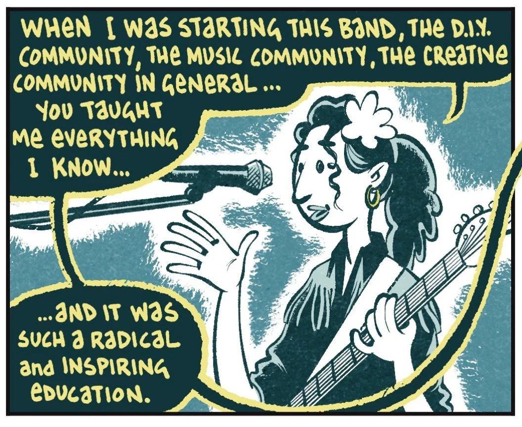 I made another comic about Seattle music for&nbsp;@echothearts

This one&rsquo;s about @laluzband playing Occidental Square a while back.

You can read the whole thing on the Evergreen Echo&rsquo;s site (link in bio) 👍🏻

#makingcomics
#seattlemusic