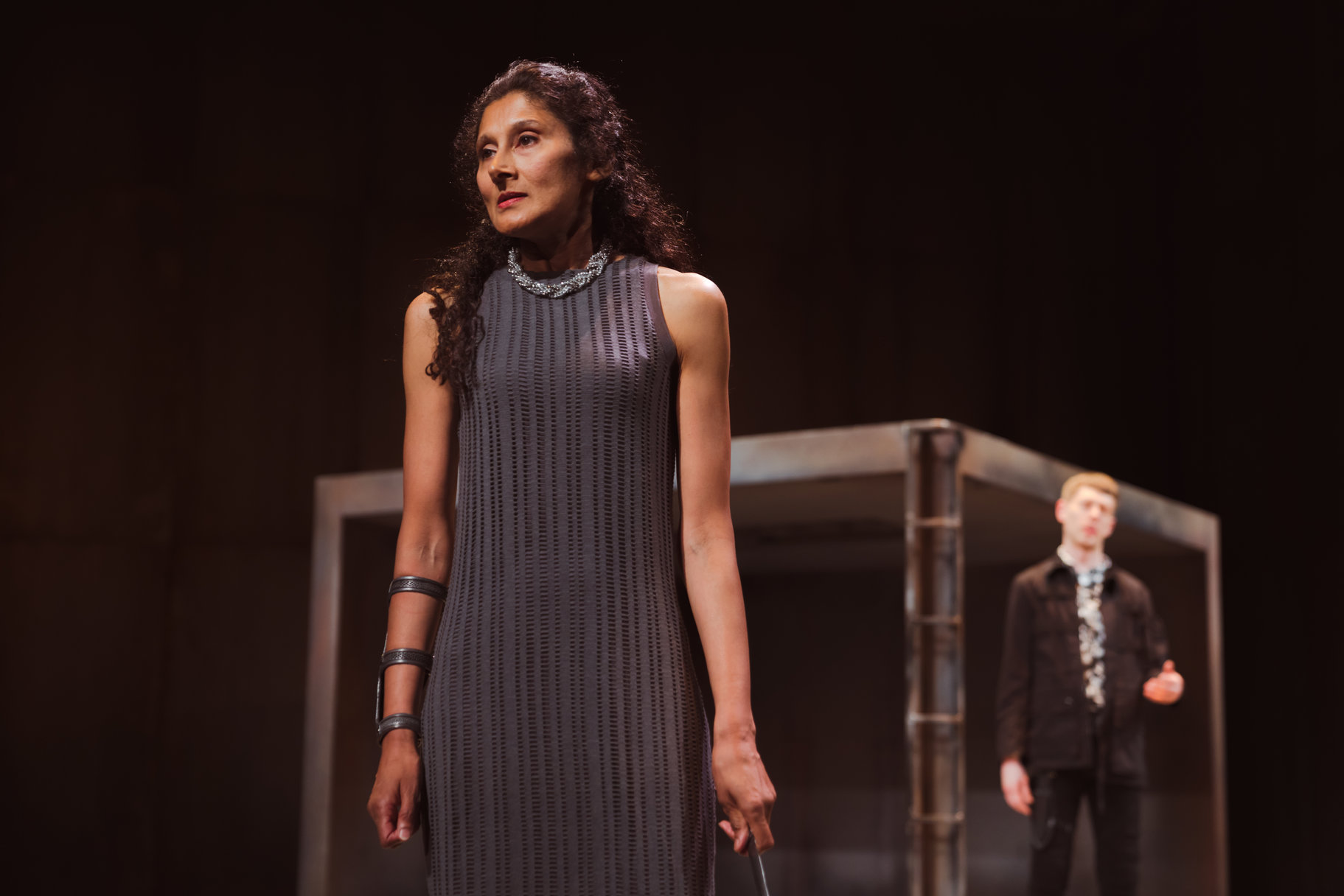 © Topher McGrillis, RSC (Sakuntala Ramanee as Lady Capulet + Josh Finan as Benvolio)