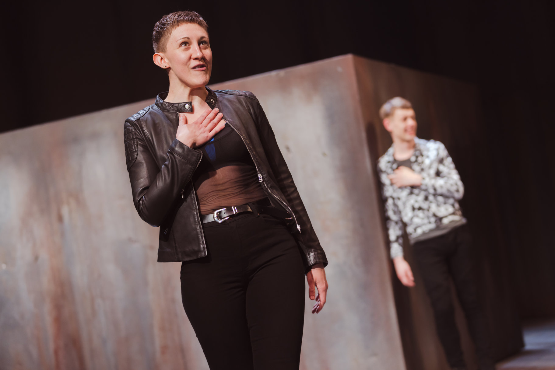 © Topher McGrillis, RSC (Charlotte Josephine as Mercutio + Josh Finan as Benvolio)