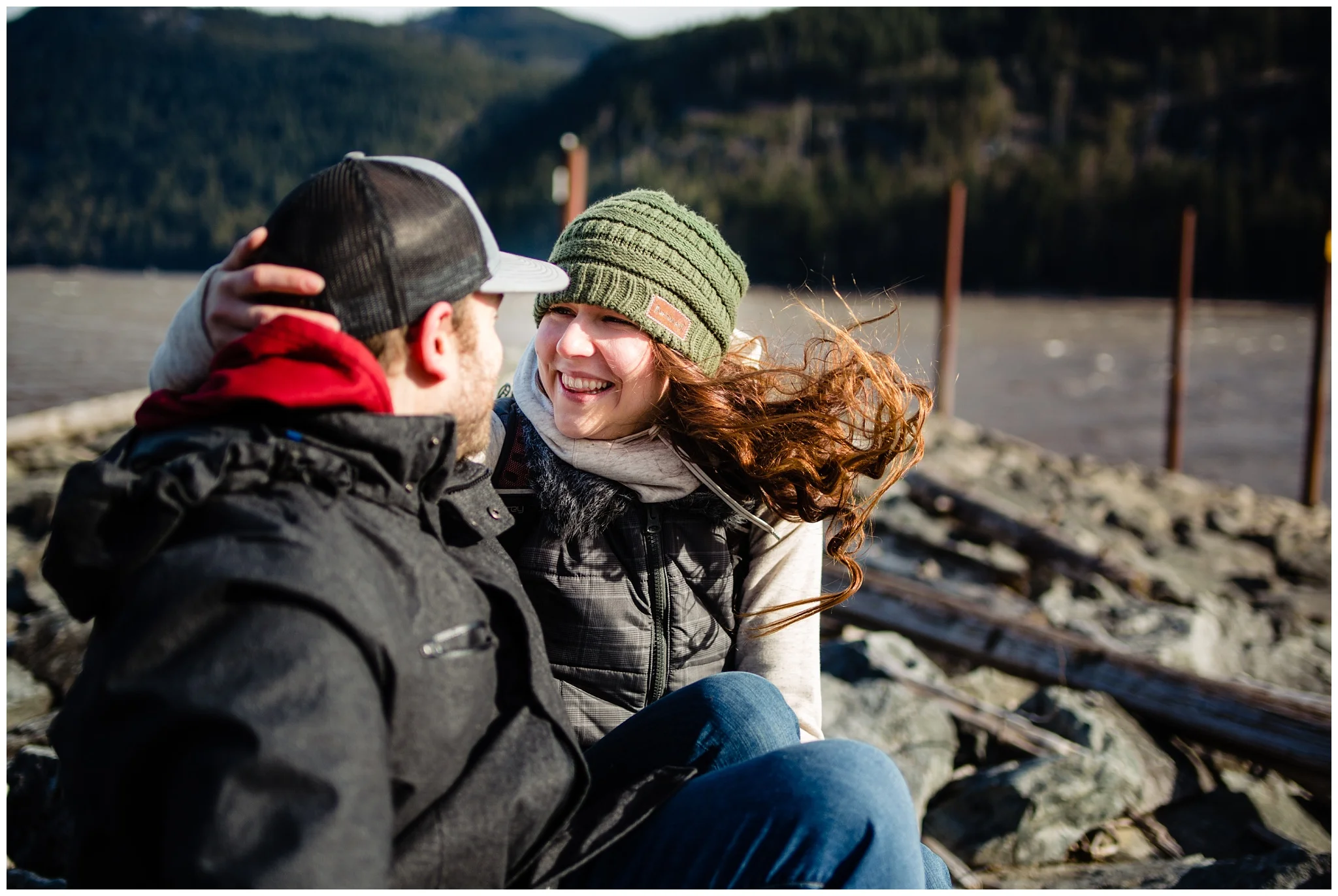 Stave Lake Adventure Engagement Photographer Mission Fun Candid Natural Romantic Couple Poses_0003.jpg