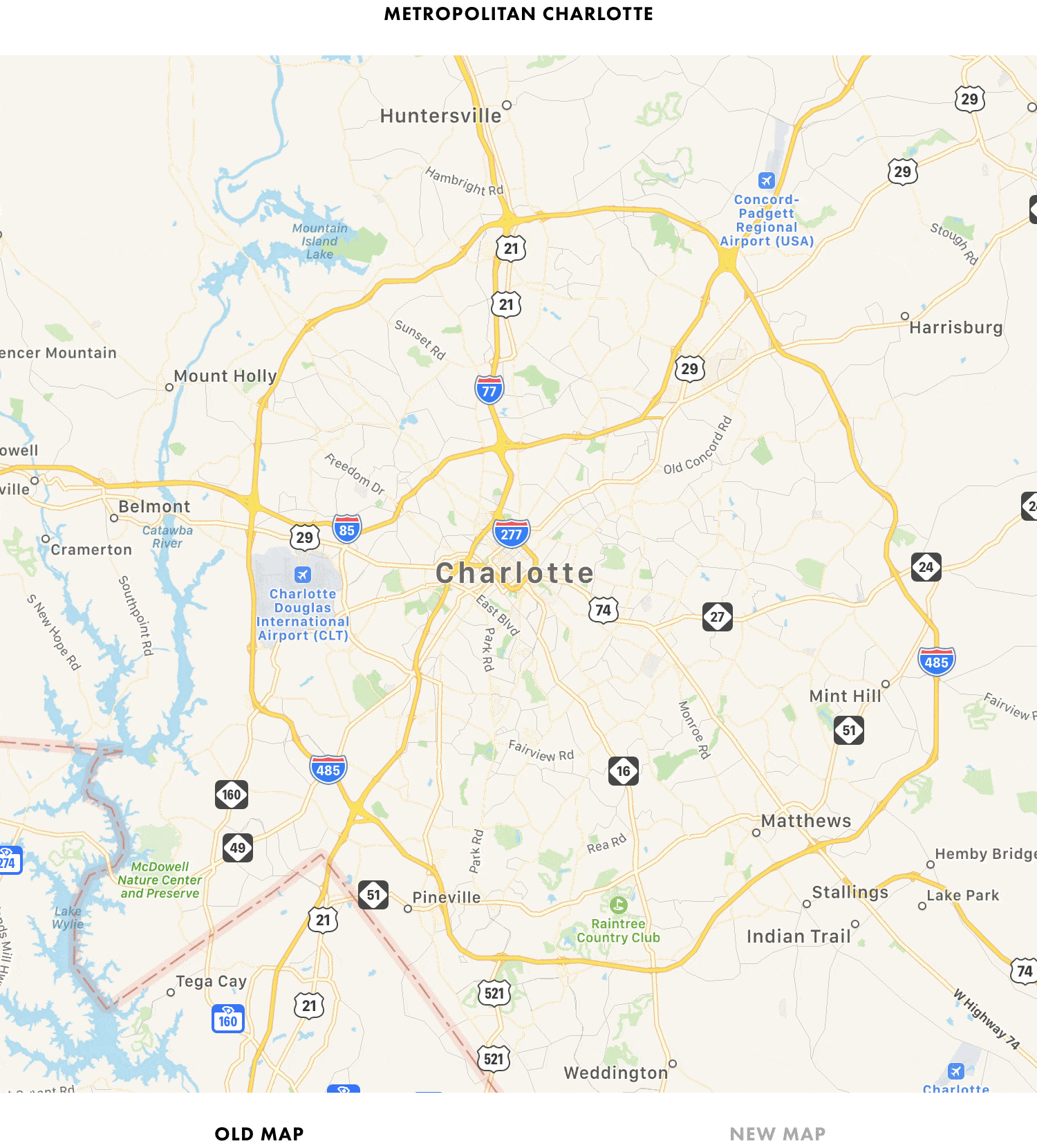 Charlotte Metro Map Digital Vector Creative Force Images