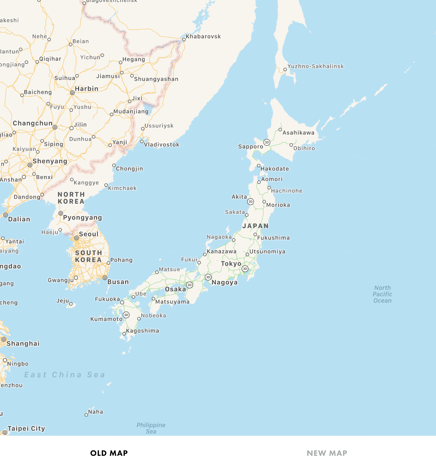 Apple S Upgraded Cartography For Japan