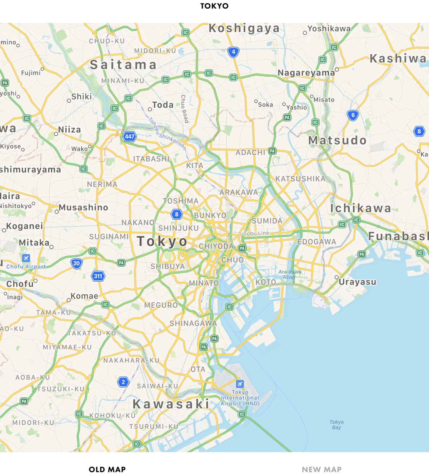 Apple S Upgraded Cartography For Japan