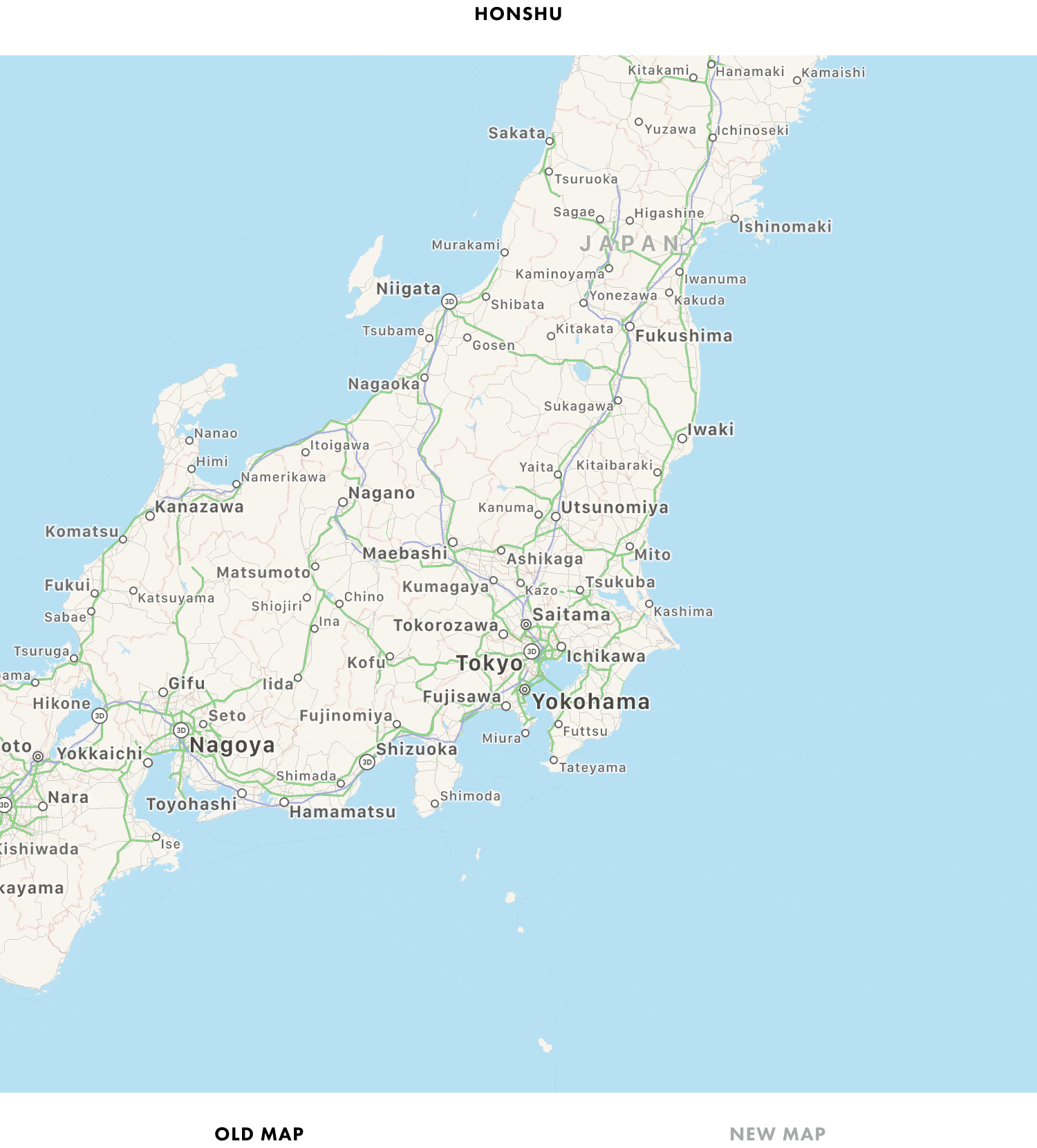 Apple S Upgraded Cartography For Japan