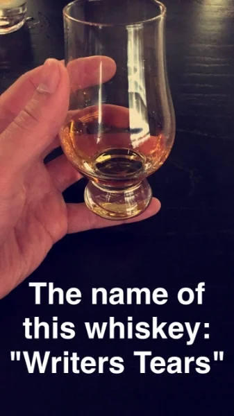 An Irish whiskey I tried. Couldn't pass on it.