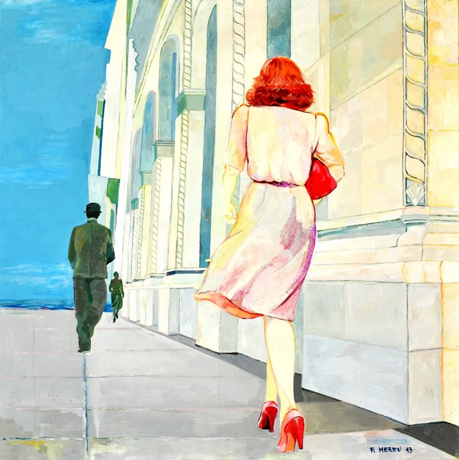 STREET CONVERSATION, 100x100 cm