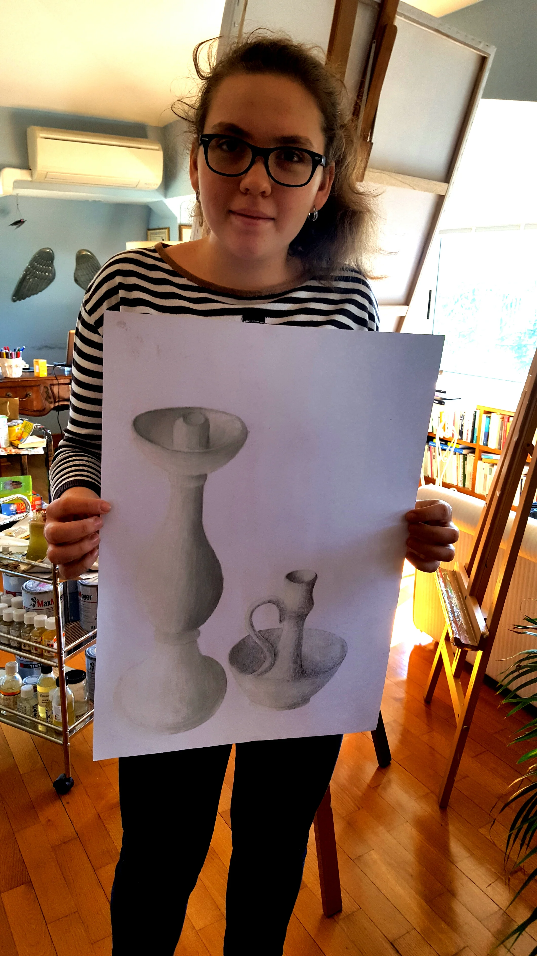 khrystyna honchak, 13 anni, disegno dal vero e chiaroscuro, 2017
