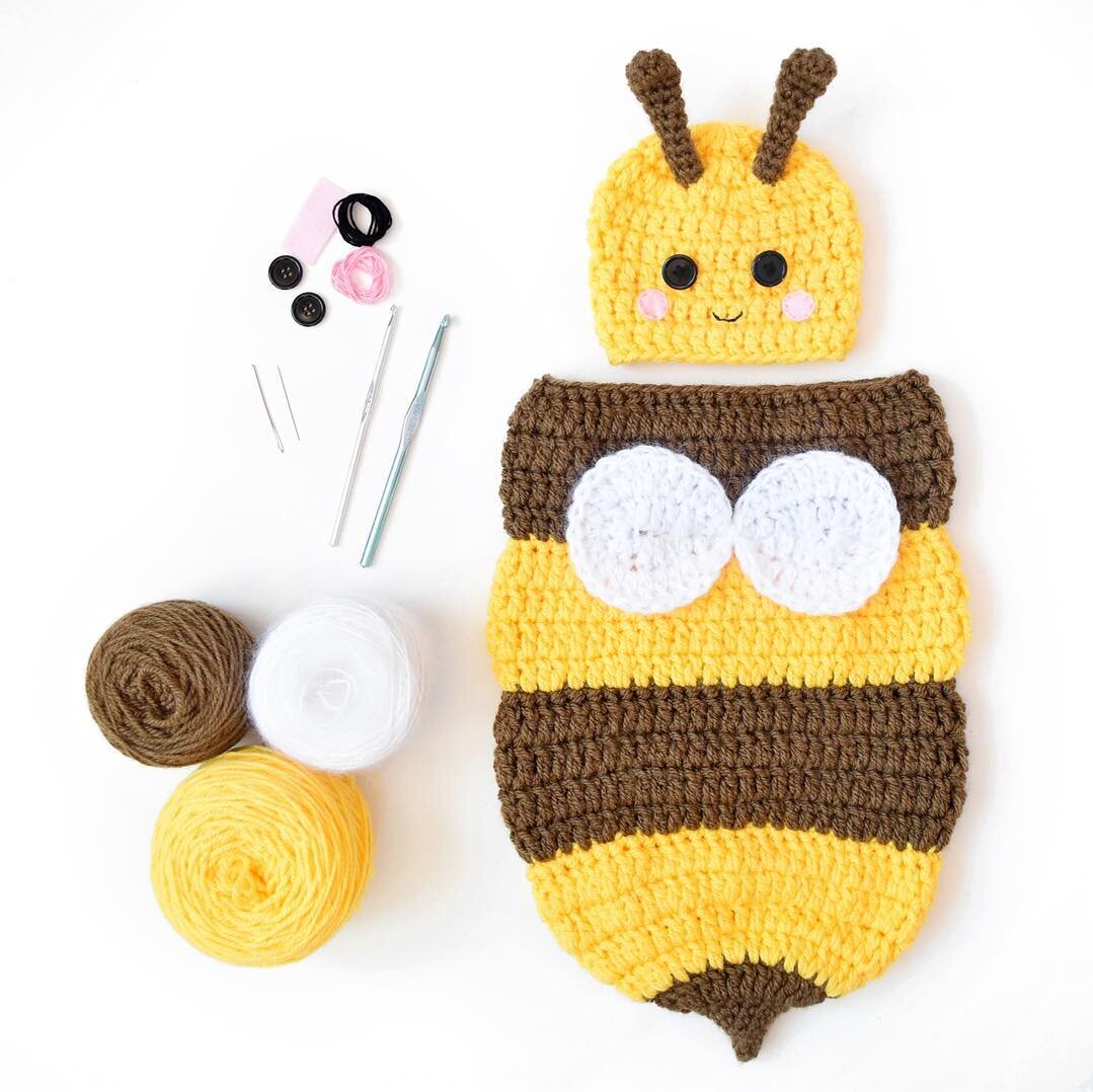 Working on a classic black and yellow bee version of this little cutie. 💛🐝 Also working on finishing the pattern for it which I started last summer.🙈 #forevergettingsidetracked