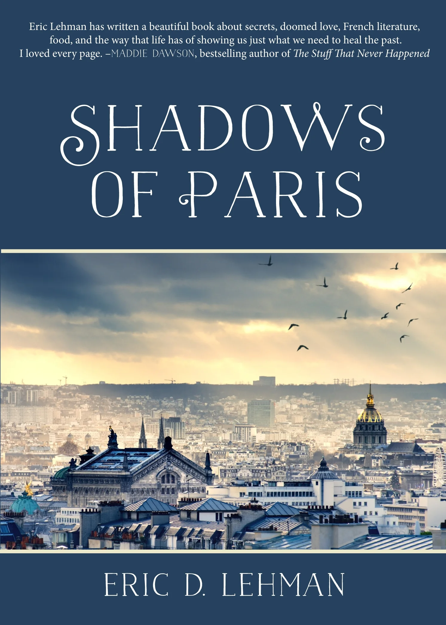 When William Byrnes takes a teaching job at a private school in the Marais, he thinks he’s escaping his sins. He sentences himself to winter afternoons under the vaulted ceilings of Notre Dame and to rice for dinner, while the City of Light goes unnoticed. Then the pretentious Monsieur Cygne gives him a list of French literature and the address of a bookstore, where he finds fellow ex-pat Lucy Navarre, with the gray eyes of a goddess, a cheating husband, and a mysterious past. Can the two exiles find redemption in the shadows of Paris? Or will they miss their chance?