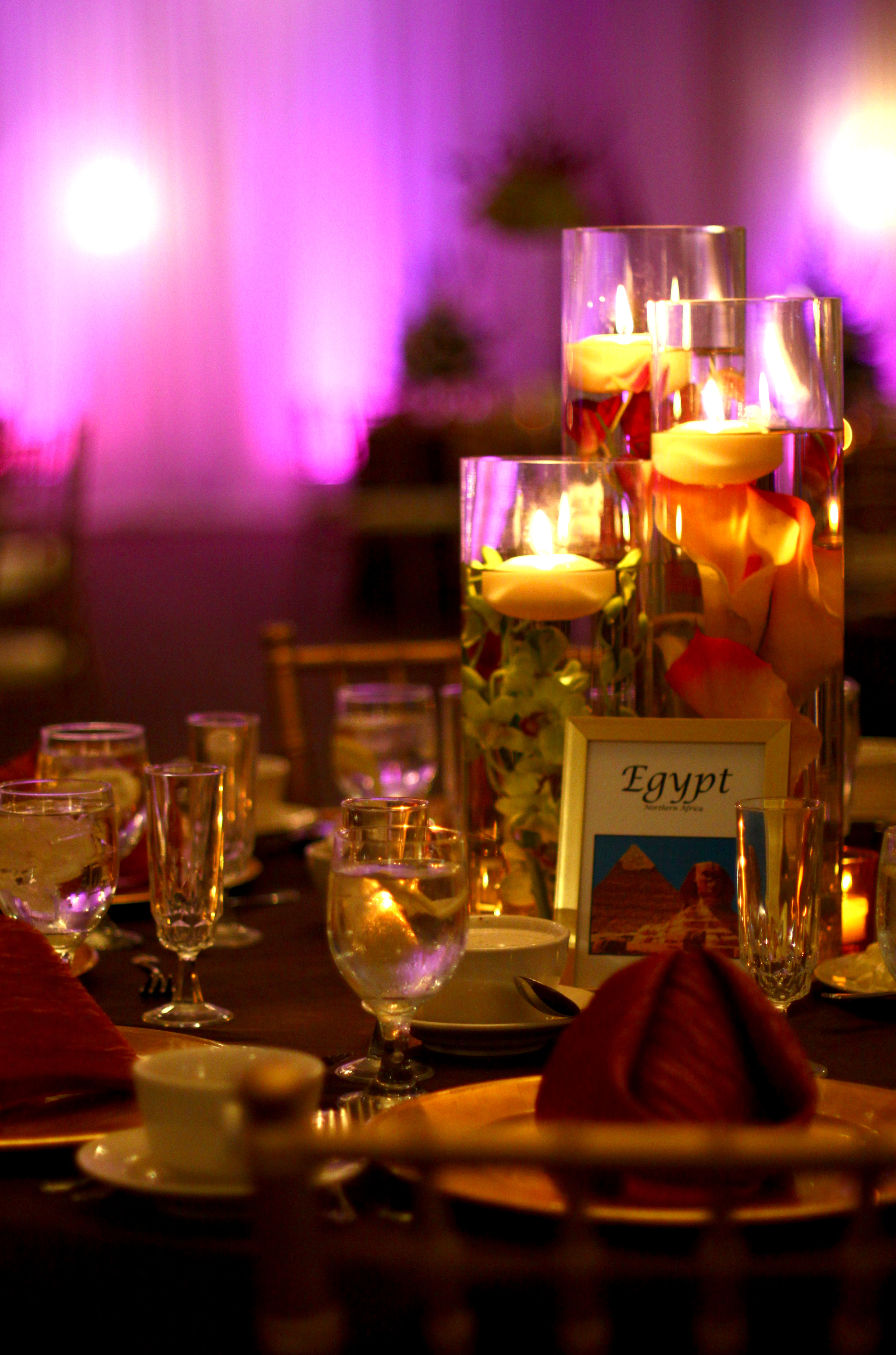 winsor event studio wedding centerpiece submerged floating candle