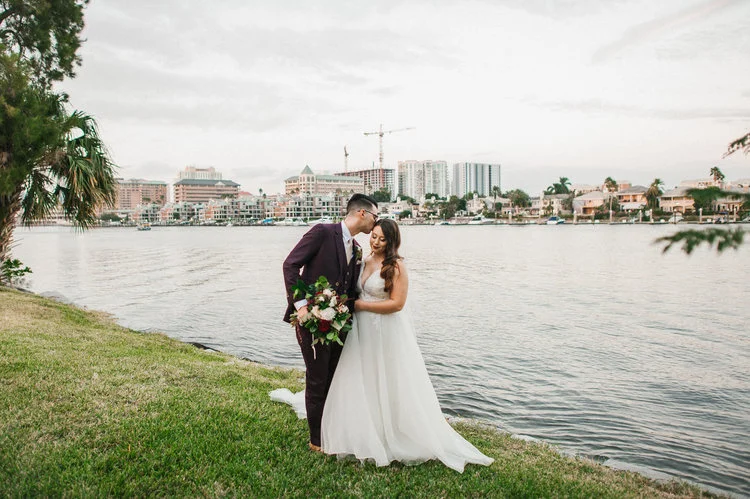 Alyssa and MJ - A Blush, Garnet, and Gold Garden Wedding
