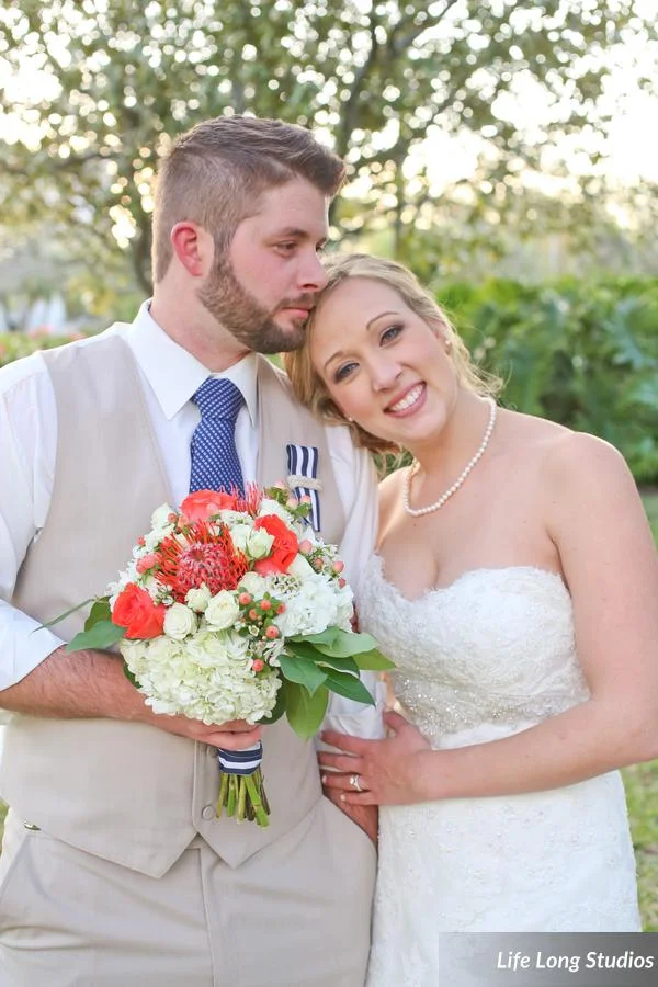 Brittany and Elliott - A Navy and Coral Nautical Wedding