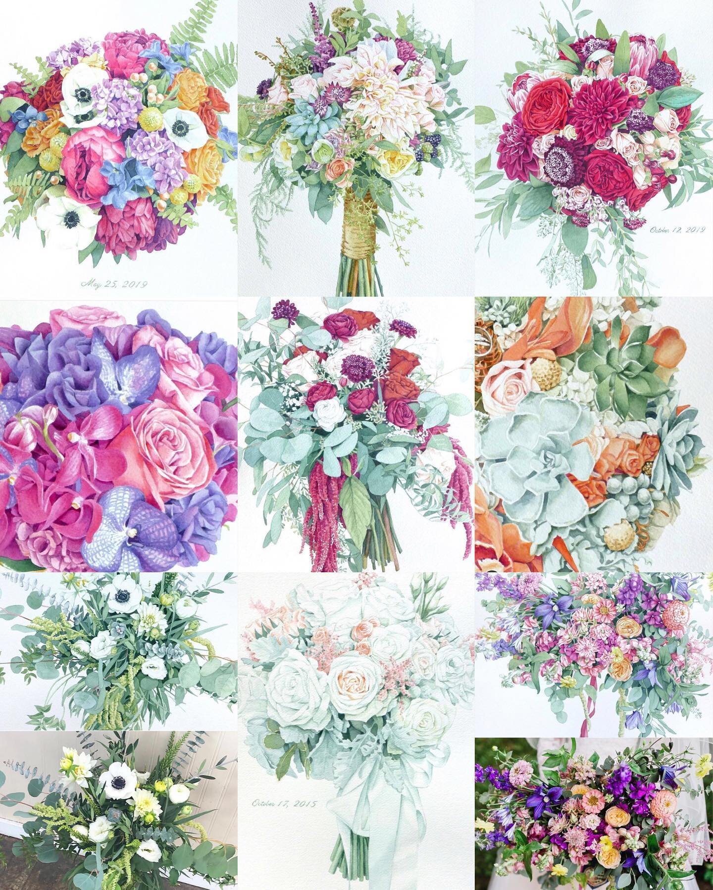 So long 2020! This year was tough but I&rsquo;m so grateful to all the people who still sought out small businesses and independent artists. I got to paint so many beautiful bouquets this year - including some of the biggest and most complicated ones