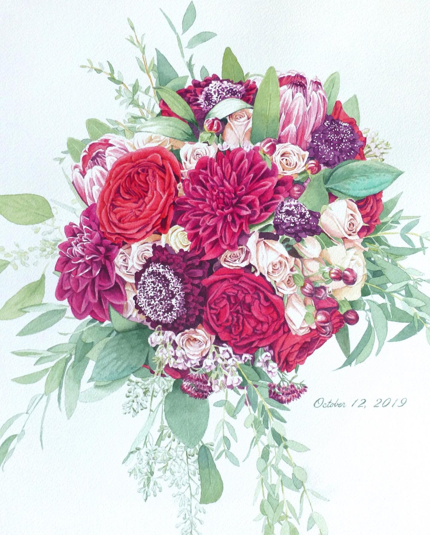 &lsquo;Tis the season! There&rsquo;s still time to order a custom bouquet painting in time for Christmas. I wish a had more elves to help me though! 🎄