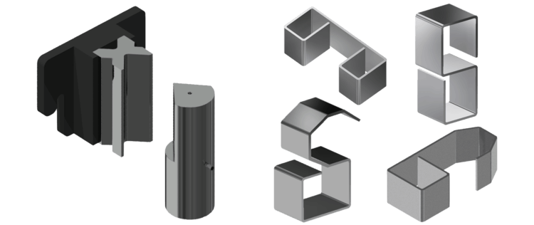 FOLDING DIE AT 100 MM. V 16,22,35,50 MM. PP200 (INCLUDED)