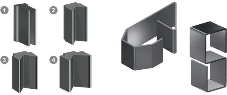 DIES TO FOLD THICK METAL SHEET PP200 (OPTIONAL)