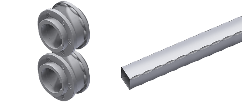 Set of Embossing Rollers for 25mm or 1", 30mm or 1" 1/4, 35mm and 40mm Pipes NOA60