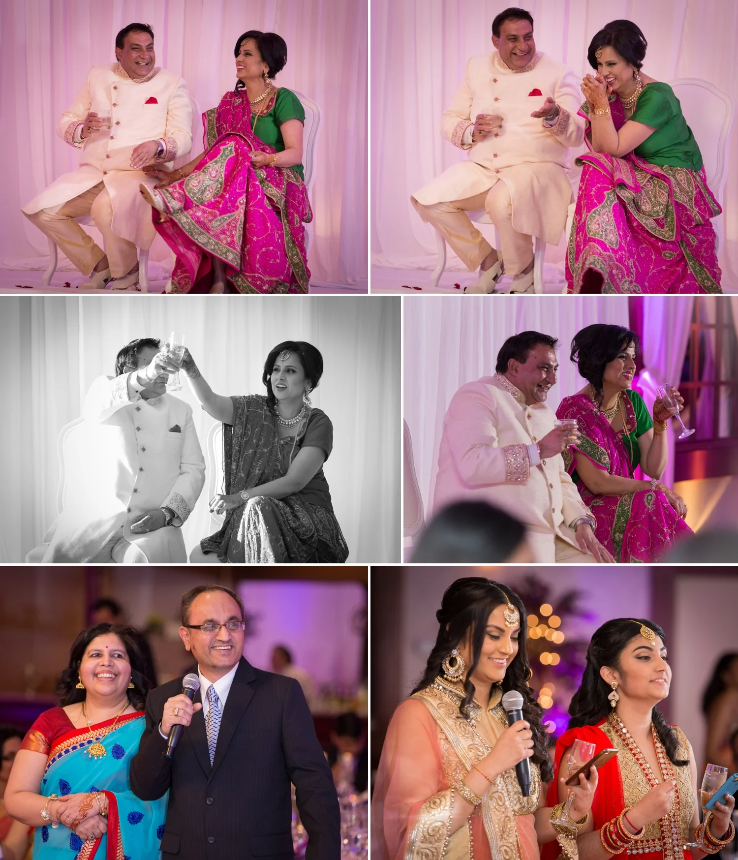 Some more speeches by family members and the couple's reactions. 