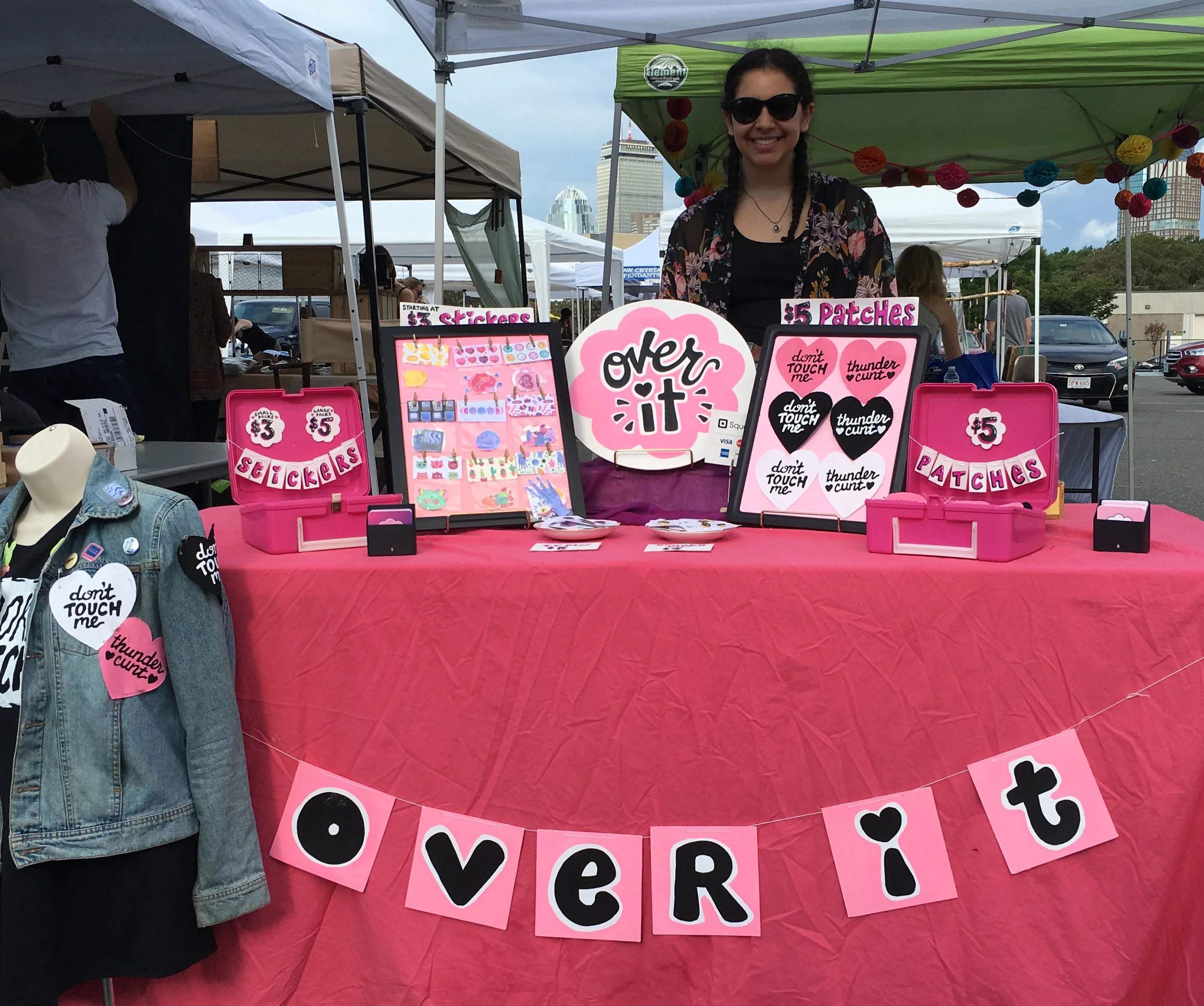 South End Open Market at Ink Block // frizzy hair