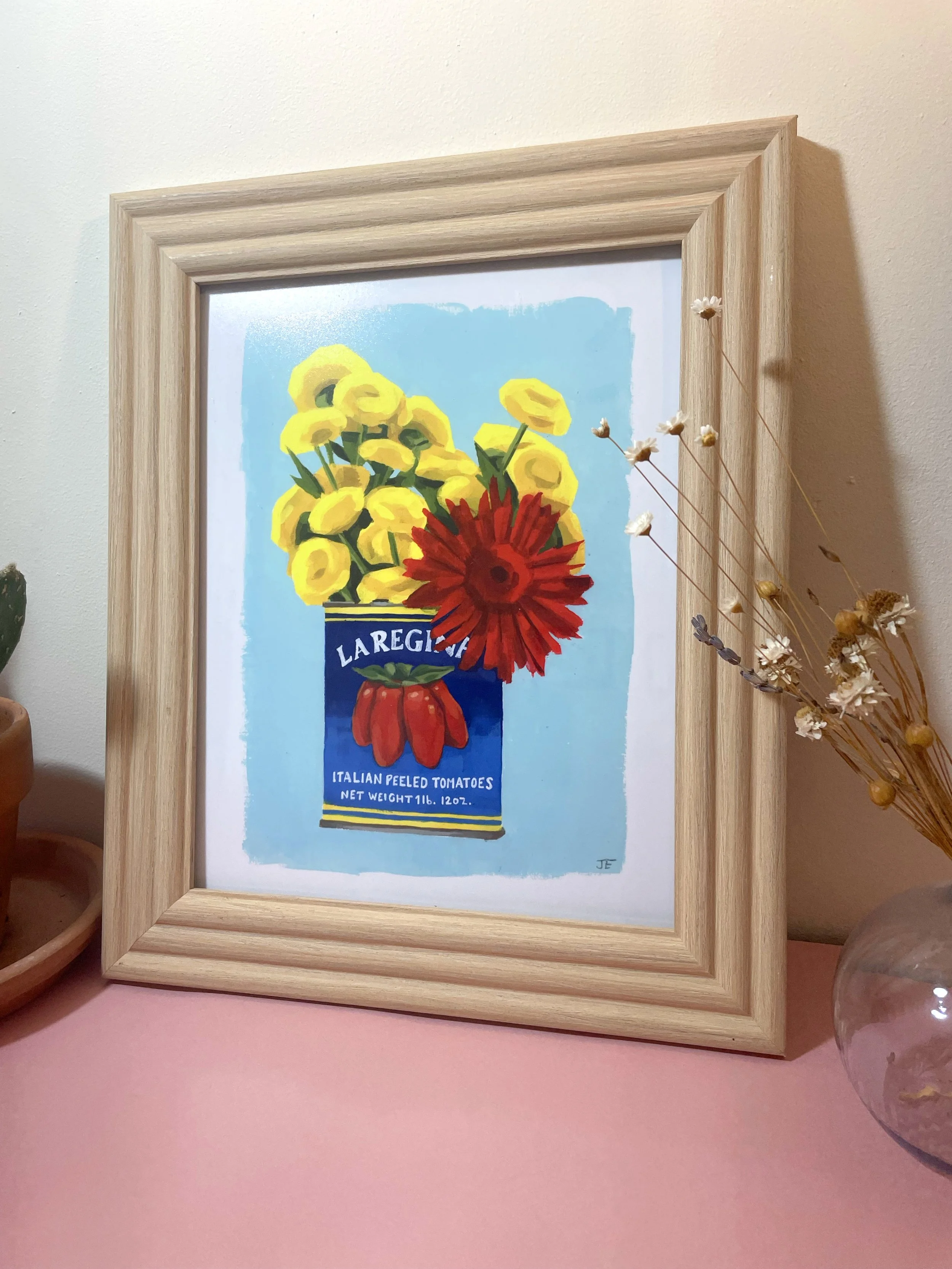 Framed_italian flower arrangement wall art_floral art print_02.jpg