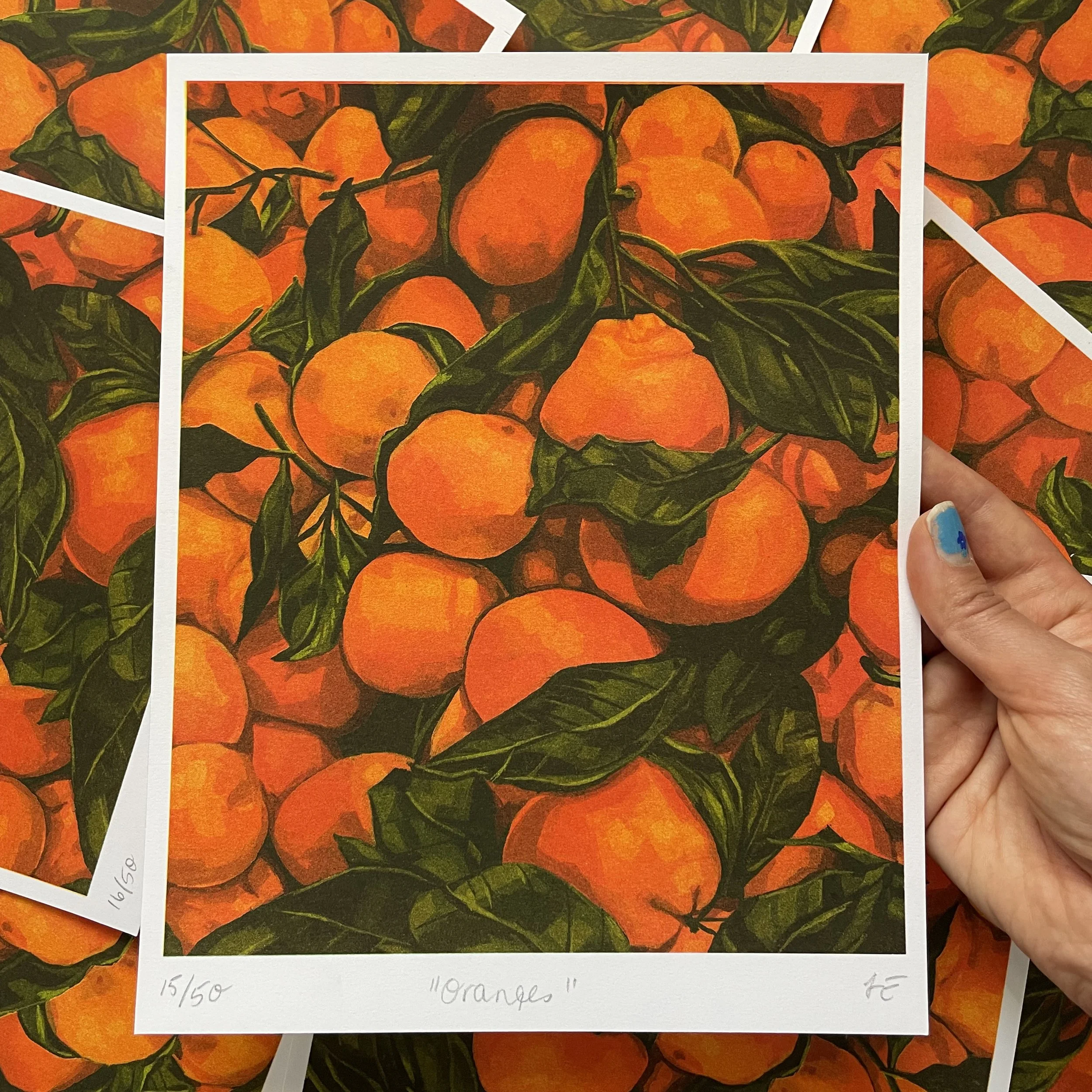Oranges 8"x10" Risograph Print