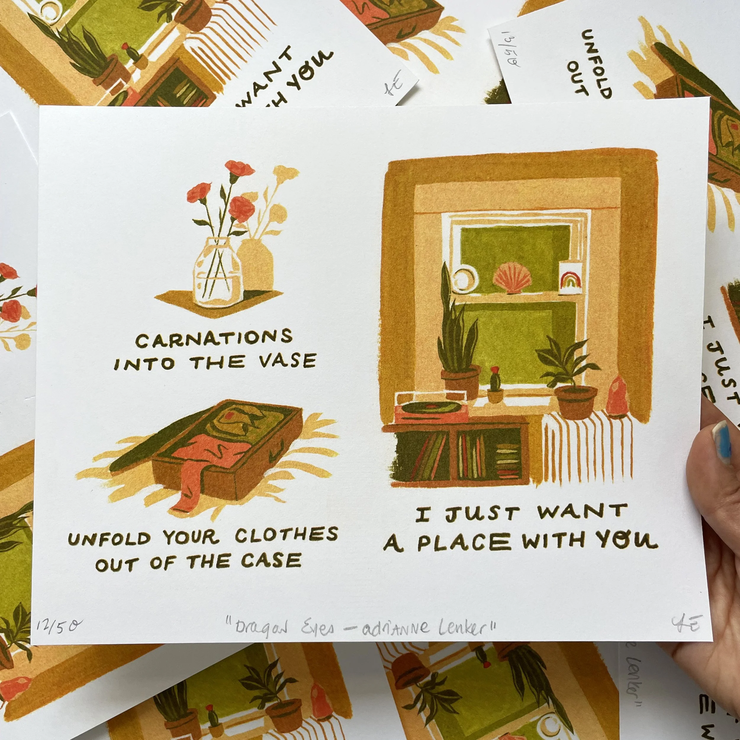 "Dragon Eyes" 8"x10" Risograph Print