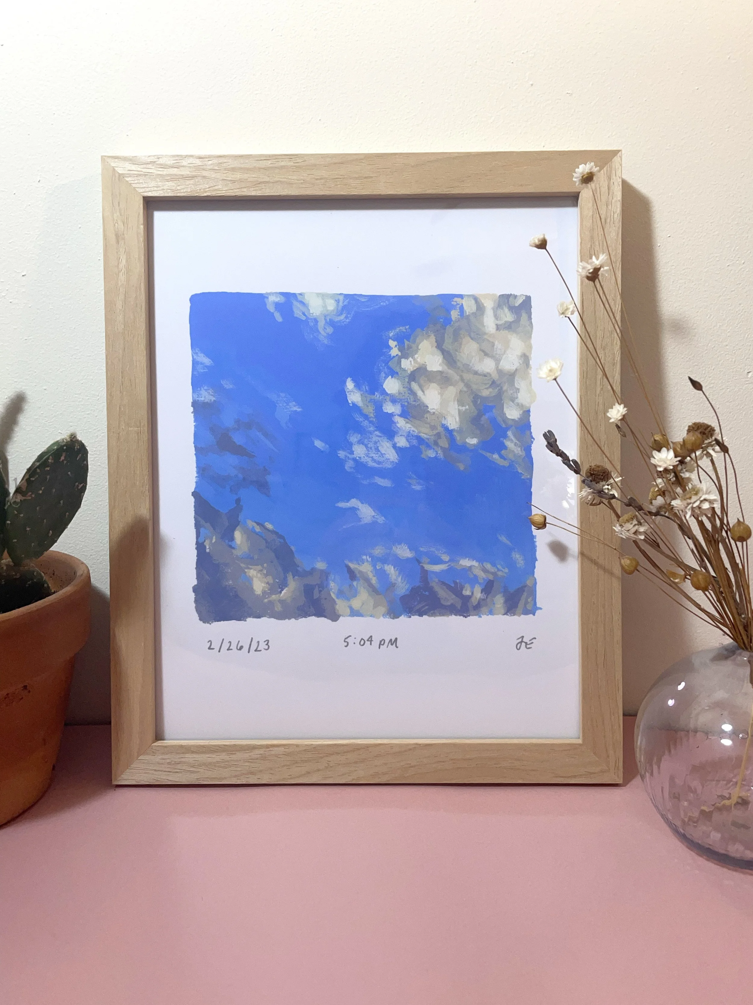 Framed 8x10 sky_dreamy skyscape calming art wall print_2-26_01.jpg